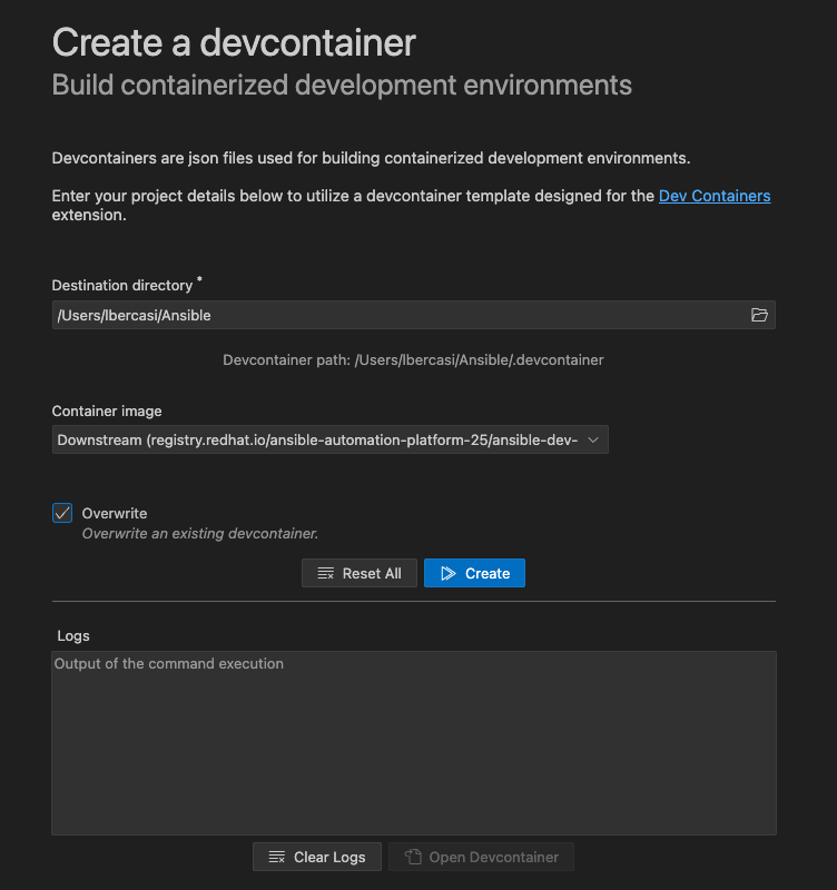 Ansible Development Tool