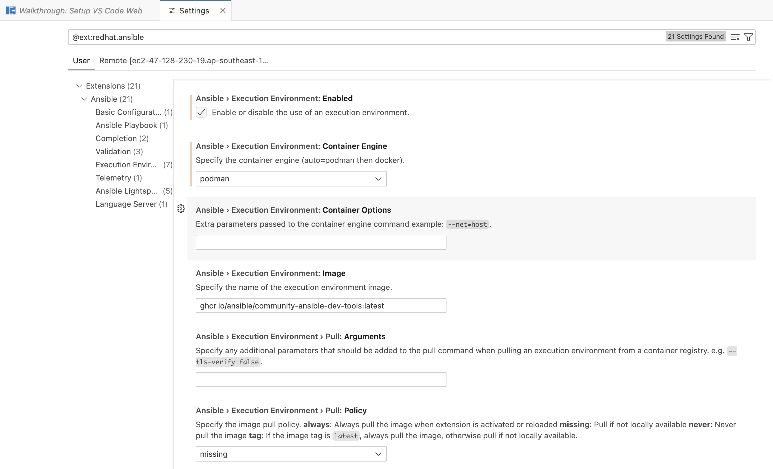 Ansible Development Server